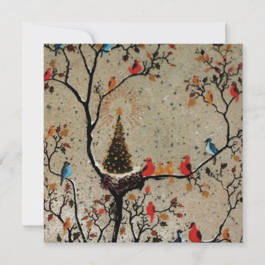 Weihnachtsbaum Nest ~ Einladungen (Vorderseite)