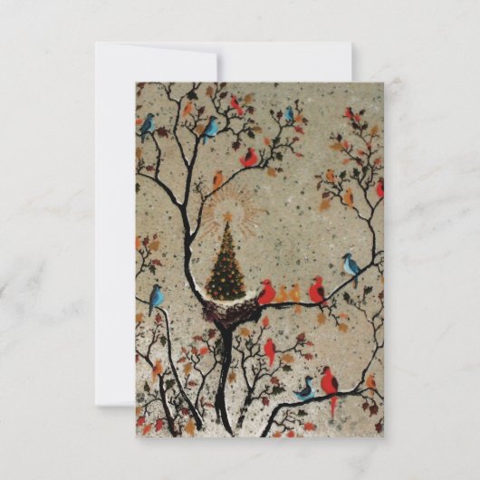 Weihnachtsbaum Nest ~ Einladungen (Vorderseite)