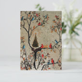 Weihnachtsbaum Nest ~ Einladungen (Stehend Vorderseite)