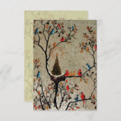 Weihnachtsbaum Nest ~ Einladungen (Vorne/Hinten)