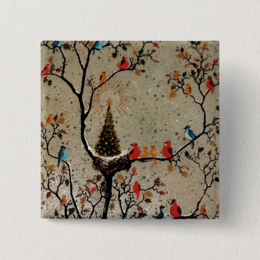 Weihnachtsbaum Nest ~ Knöpfe Button (Vorderseite)