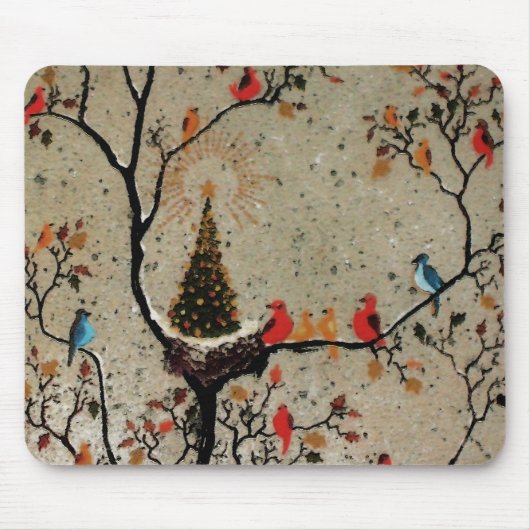 Weihnachtsbaum-Nest ~ Mauspad (Vorne)