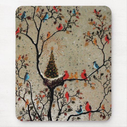 Weihnachtsbaum-Nest ~ Mauspad (Vorne)