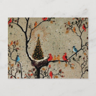 Weihnachtsbaum Nest ~ Postcard FOTO INSERT Feiertagspostkarte
