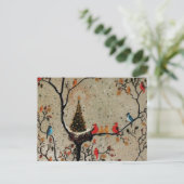 Weihnachtsbaum Nest ~ Postkarte (Stehend Vorderseite)