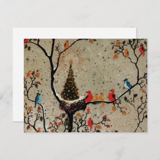 Weihnachtsbaum Nest ~ Postkarte (Vorne/Hinten)