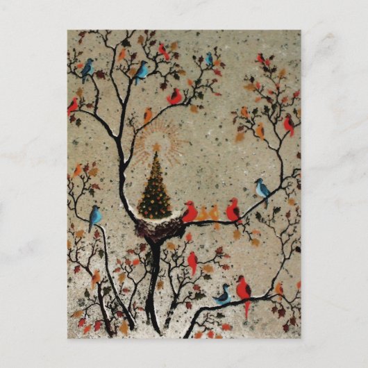 Weihnachtsbaum Nest ~ Postkarte (Vorderseite)