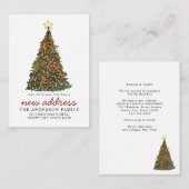 Weihnachtsbaum Neue Adressbuchreise Mitteilungskarte (Vorne/Hinten)