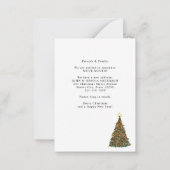 Weihnachtsbaum Neue Adressbuchreise Mitteilungskarte (Rückseite)