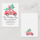 Weihnachtsbaum Neue Zuhause Autoskriptbewegung Mitteilungskarte (Vorne/Hinten)