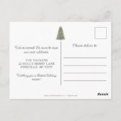 Weihnachtsbaum Neue Zuhause Dunkelgrünes Foto Bewe Postkarte (Rückseite)