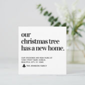 Weihnachtsbaum Neue Zuhause Wir haben Urlaub verle Ankündigung (Stehend Vorderseite)