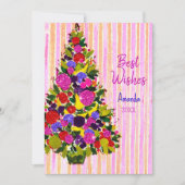 Weihnachtsbaum Neujahr Gruß Feiertagskarte (Vorderseite)