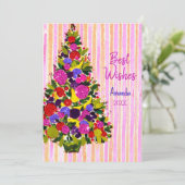 Weihnachtsbaum Neujahr Gruß Feiertagskarte (Stehend Vorderseite)