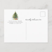 Weihnachtsbaum New Zuhause Moving Ankündigungspostkarte (Rückseite)