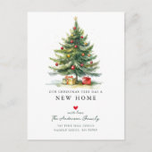 Weihnachtsbaum New Zuhause Moving Ankündigungspostkarte (Vorderseite)