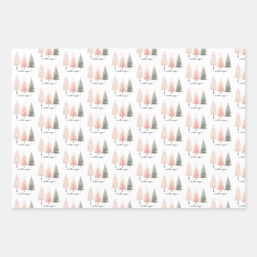 Weihnachtsbaum Niedlich Geschenkpapier Set (Vorderseite 2)