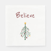 Weihnachtsbaum Niedlich Glaube Modernes Party Serviette (Vorderseite)