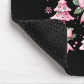 Weihnachtsbaum Niedlich Retro Coquette Bow Pink Wo Mousepad (Ecke)