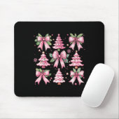 Weihnachtsbaum Niedlich Retro Coquette Bow Pink Wo Mousepad (Mit Mouse)