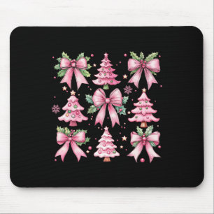 Weihnachtsbaum Niedlich Retro Coquette Bow Pink Wo Mousepad