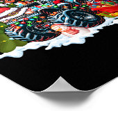 Weihnachtsbaum Niedlich Santa Clause Reitmonster R Poster (Ecke)