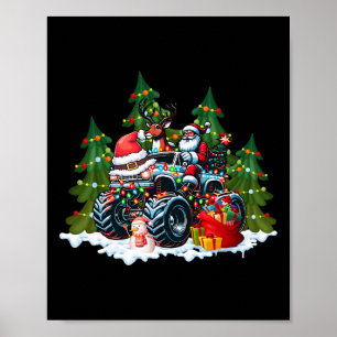 Weihnachtsbaum Niedlich Santa Clause Reitmonster R Poster