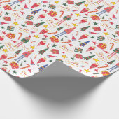 Weihnachtsbaum Niedliche Elfs Wasserfarbengeschenk Geschenkpapier (Ecke)