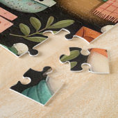 Weihnachtsbaum Niedliche Mistletoe Füchse Puzzle (Seite)