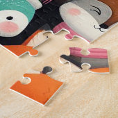 Weihnachtsbaum Niedliche Mistletoe Füchse Puzzle (Seite)