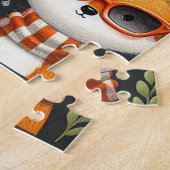 Weihnachtsbaum Niedliche Mistletoe Füchse Puzzle (Seite)