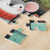 Weihnachtsbaum Niedliche Mistletoe Mäuse Puzzle (Seite)