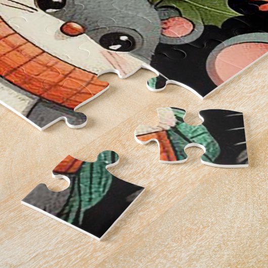 Weihnachtsbaum Niedliche Mistletoe Mäuse Puzzle (Seite)