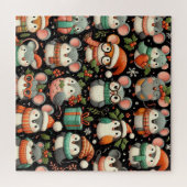 Weihnachtsbaum Niedliche Mistletoe Mäuse Puzzle (Horizontal)