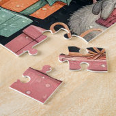 Weihnachtsbaum Niedliche Mistletoe Mäuse Puzzle (Seite)