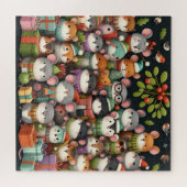 Weihnachtsbaum Niedliche Mistletoe Mäuse Puzzle (Horizontal)