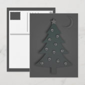 Weihnachtsbaum Noir Feiertagspostkarte (Vorne/Hinten)