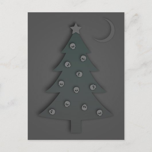 Weihnachtsbaum Noir Feiertagspostkarte (Vorderseite)
