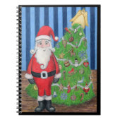 Weihnachtsbaum-Notebook Notizblock (Vorderseite)