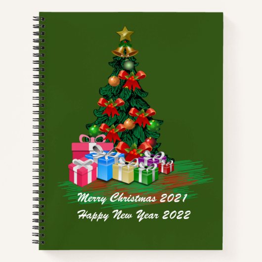 Weihnachtsbaum Notizblock (Vorderseite)