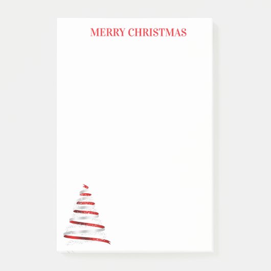 Weihnachtsbaum-Notizen Post-it Klebezettel (Vorderseite)