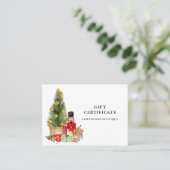 Weihnachtsbaum Nutcracker Geschenkgutschein Rabattkarte (Stehend Vorderseite)