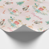 Weihnachtsbaum Nutcracker Girl Personalisiert Kids Geschenkpapier (Ecke)
