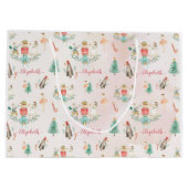 Weihnachtsbaum Nutcracker Girl Personalisiert Kids Große Geschenktüte (Rückseite)