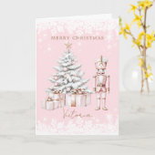 Weihnachtsbaum Nutcracker Schneeflocken Karte (Gelbe Blume)