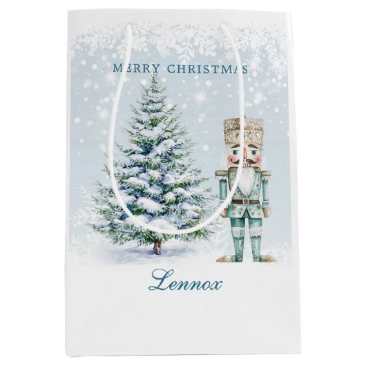 Weihnachtsbaum Nutcracker Snowflakes Mittleres Ges Mittlere Geschenktüte (Vorderseite)