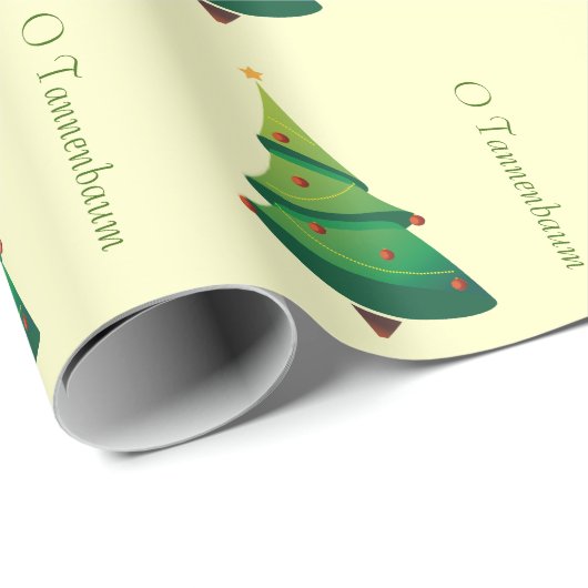Weihnachtsbaum O Tannenbaum Musterpapier Geschenkpapier (Rolleneckpunkt)