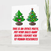 Weihnachtsbaum - Office-Party Feiertagskarte (Vorderseite)