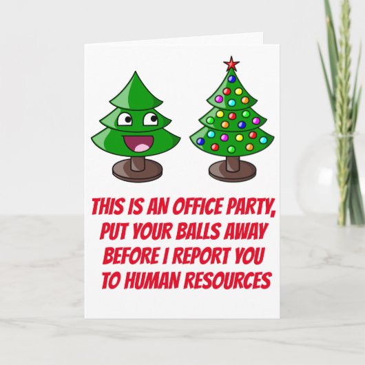 Weihnachtsbaum - Office-Party Feiertagskarte (Vorderseite)