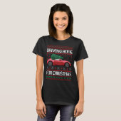 Weihnachtsbaum Oldtimer Auto Xmas hässlicher Sweat T-Shirt (Vorne ganz)